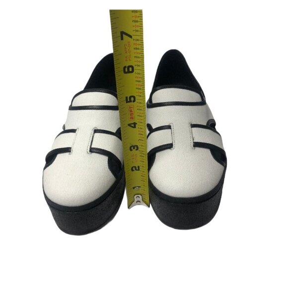 Women's Opening Ceremony Binx White Canvas Slip On Platform Sneakers Siz… - Picture 5 of 9